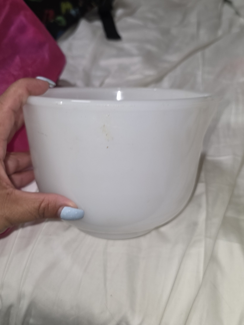 Sunbeam White Mixing Bowl Glass Bake